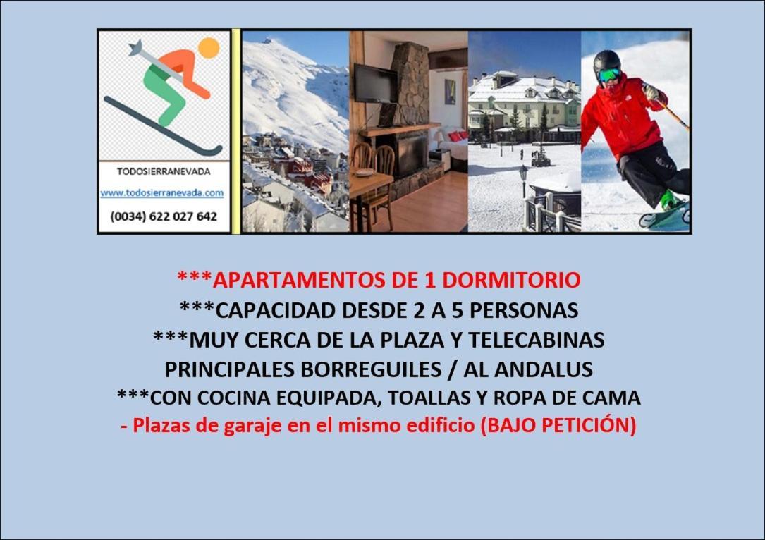 Todosierranevada Zona Baja - Edificio Alhambra - Junto A Los Telecabinas Sierra Nevada Ngoại thất bức ảnh
